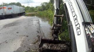 Bobcat E50 Cleaning Drainage Ditch [upl. by Salvadore]