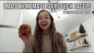 Make Homemade Sourdough Bagels With Me For The First Time [upl. by Rosenblast672]