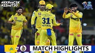 CSK vs KKR 22nd Match IPL 2024 Highlights  IPL Highlights 2024  CSK vs KKR highlights today [upl. by Eirojam]