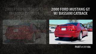 Bassani Catback vs Stock Exhaust  19992004 Ford Mustang GT [upl. by Miah]