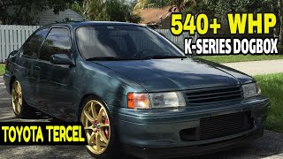 TOYOTA TERCEL  5EFTE  KSERIES DOGBOX  540 WHP [upl. by Annawit364]