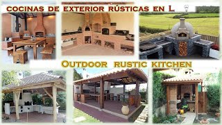 Cocinas exteriores RUSTICAS en 🅛 L ☑ el rincon mas hermoso del patio [upl. by Yelkcub]