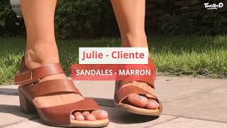 Julie donne son avis sur les Sandales Marron 22003354  Besson Chaussures [upl. by Edyaj621]