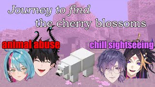 Kyo amp Ren vs Shu amp Uki journey to find cherry blossoms in Minecraft [upl. by Harwilll]