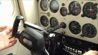 Cessna 152 cockpit flight training  approach landing shutdown [upl. by Ayoral851]