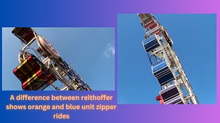 A difference between reithoffer shows orange and blue unit zipper rides [upl. by Rhoda]