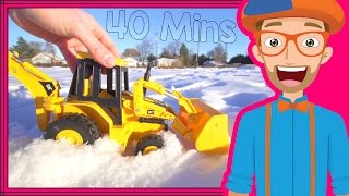 Educational Videos for Toddlers with Blippi  Backhoes and Colors [upl. by Ambrose]