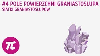 Pole powierzchni graniastosłupa Siatki graniastosłupów 4  Graniastosłupy [upl. by Ahseyn491]