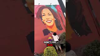 Kamalaharris mural being painted over following her loss fypシ゚ viral explorepage election [upl. by Barbara]