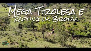 Mega Tirolesa e Rafting em Brotas [upl. by Acinnor]