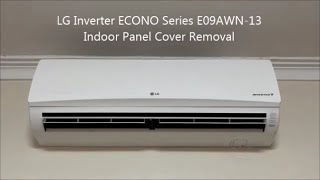 How to Remove Indoor Cover Panel from a LG Inverter ECONO Series Air Conditioner [upl. by Nylorac267]