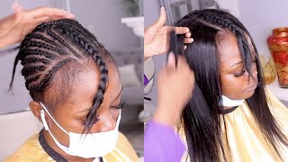 Natural sew in weave with leave out [upl. by Arok]