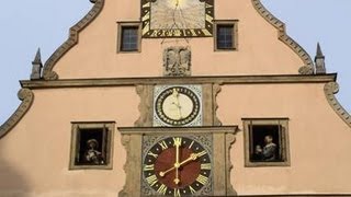 Rothenburg Clock Tower Mechanical drinking scene of mayor of Romantic cityGermany By Ayal Perera [upl. by Lechar86]