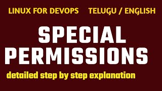 Linux Apply Special Permissions to Groups on Directory in Telugu amp EnglishFreshers  Exp by kk [upl. by Salguod]