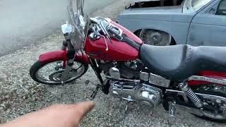 02 Harley Dyna wide glide oil change [upl. by Ahtelrac]