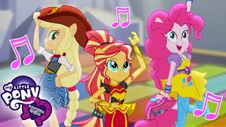 Equestria Girls aprenden una nueva rutina de bail 💃🪩  4 HORAS My Little Pony en español [upl. by Anilys]