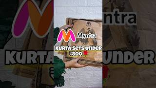 MYNTRA Kurta Sets Haul🌹Under ₹800🌹shortsmyntramyntrahaulmyntrakurtasethaul [upl. by Eremihc]