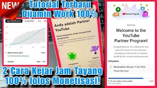 2 Cara Menambah Jam Tayang YouTube dan View Murni KEJAR JAM TAYANG YOUTUBE TERBARU [upl. by Byrn]