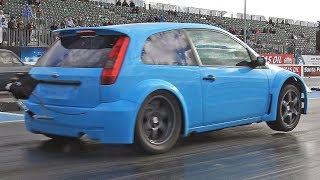 RWD Cosworth YB Ford Fiesta Mk6 at Santa Pod Raceway [upl. by Leo]