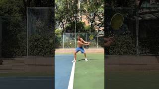 TWO HANDED BACKHAND  IN SLOW MOTION tenfitmen tennisbackhand backhand tennistips tenniscoach [upl. by Aniham666]