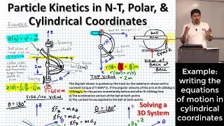 Particle Kinetics NormalTangential Polar Cylindrical Coordinates Solving Accelerating 3D System [upl. by Aknahs]