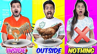 Inside Outside Eating Challenge [upl. by Samuella]