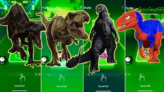 🦖 Indoraptor vs Jurassic World vs Godzilla vs TRex Spider Man  Coffin Dance 🪩 [upl. by Auqinehs66]