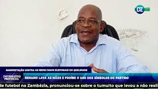 MANIFESTAÇÃO CONTRA OS RESULTADOS ELEITORAIS RENAMO LAVA AS MÃOS E PROIBE O USO DOS SÍMBOLOS DO PAR [upl. by Eanal]