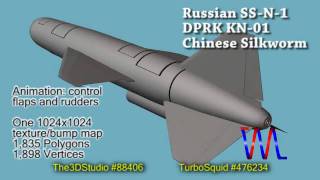 3D Model  Soviet STYX Chinese Silkworm DPRK KN01 [upl. by Ahsatal]