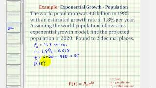 Ex Exponential Growth Application  Predicting World Population [upl. by Gerhardine314]