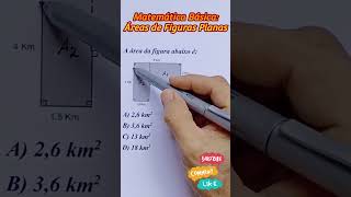 📝🤔 Matemática básica ÁREA DE FIGURAS PLANAS  SHORTS DO APRENDA [upl. by Garnett]