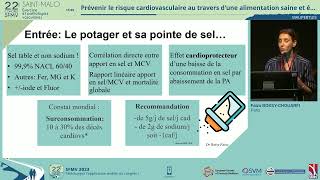 Prévenir le risque cardiovasculaire par une alimentation saine et équilibrée Dr BOSSY SFMV 2023 [upl. by Haymo491]