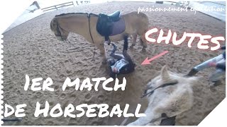 Horseball GoPro 1er match CHUTES♥ Queen fait la course avec Quador [upl. by Nador]