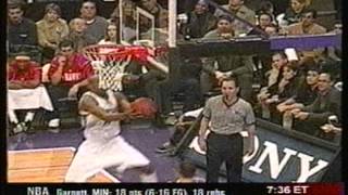 Vince Carter  Reverse Tip Dunk After Whistle vs Hawks 2001 [upl. by Nesahc]