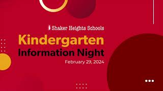 Kindergarten Family Orientation 2024 [upl. by Filbert]