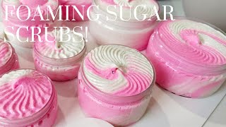 HOW TO MAKE FOAMING SUGAR SCRUBS  WHIPPED BADY SCRUBS  DIY FOAMING SUGAR SCRUBS [upl. by Blau]