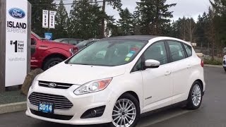 2014 Ford CMax Hybrid SEL Heated Seats Navigation Review  Island Ford [upl. by Nairbal659]