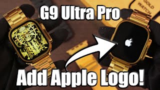 Latest G9 Ultra Pro Gold Smartwatch  49mm 3 Straps Add Apple Logo  Custom Watch Faces amp More [upl. by Ettennad]