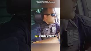 Road Rager Brake Checks Cop amp Regrets It Immediately [upl. by Airbmac]