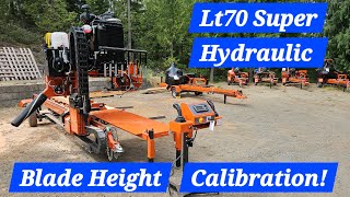 WoodMizer Lt70 Super Hydraulic Blade Height Calibration [upl. by Harlie439]