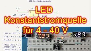 Einfache LED Konstantstromquelle aufbauen für 440V mit 2 Bauteilen 1 Regler und 1 Widerstand [upl. by Schechinger]