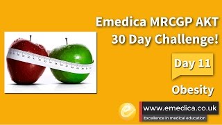 MRCGP AKT 30 Day Challenge  Day 11 Obesity management [upl. by Hermia]