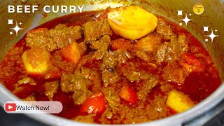 Easy Beef Curry With Potato  Beef and Potato Curry in Pressure Cooker [upl. by Geithner]