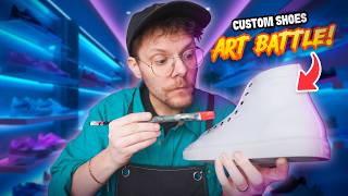 I Challenged 3 Artists to a Custom Shoe Battle [upl. by Carothers]