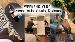 WEEKEND VLOG pregnancy yoga estate sales amp demo  XO MaCenna Vlogs [upl. by Maurita]