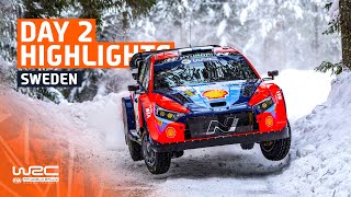 Day 2 Highlights  WRC Rally Sweden 2024 [upl. by Dami116]