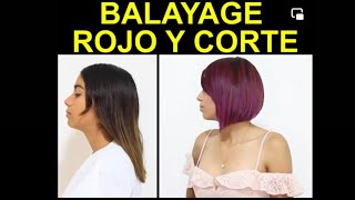 BALAYAGE ROJO y CORTE BIEN EXPLICADOpaso a paso BETTY LAZCANO [upl. by Naujd410]