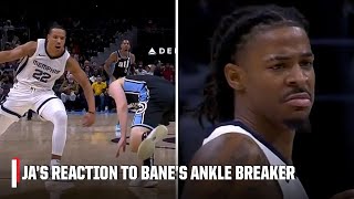 Ja Morant is DISGUSTED with Desmond Banes ankle breaker 😤  NBA on ESPN [upl. by Kopans673]