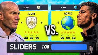 ICON vs WORLD with ALL Sliders at 100 🤣 [upl. by Egbert]