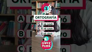 gramáticaespañol testdeculturageneral preguntasculturales ortografía gramática examen [upl. by Roxine49]